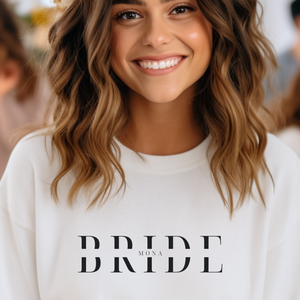 BRIDE mit Namen Sweater | Pulli Pullover | Für die Braut *personalisierbar